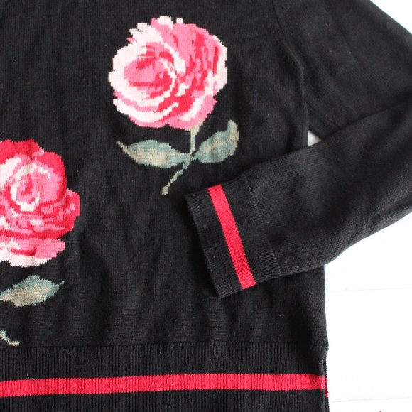 GAP Kids Holiday Rose Graphic Knit Crewneck Sweater - Picture 2 of 7